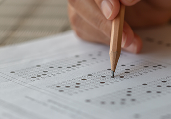 person taking an exam 