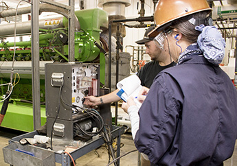 MoDNR staff providing compliance assistance to a business owner