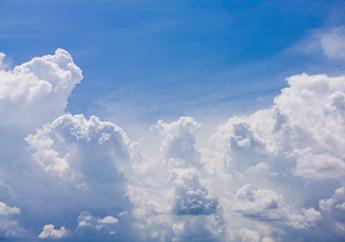 Clouds in the sky on a sunny day