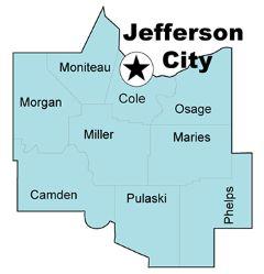 Central Field Operations Counties Map